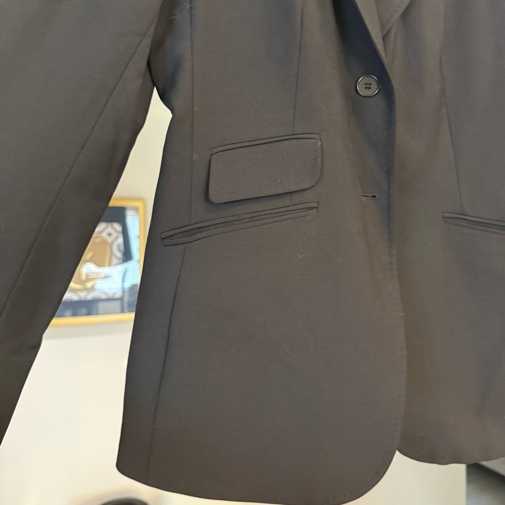 Talbots Wool Blend Classic Black Blazer Sz 10 Business Casual Office Minimalist - Picture 6 of 6